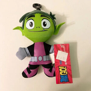 2016 Teen Titans  Go Beast Boy Bag Clip Plush 5 Inch Bleacher Creatures Toy
